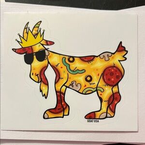 GOAT USA Pizza Patterned Sticker